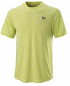 Koszulki męskie - Wilson Wilson Męska koszulka z krótkim rękawem, STRIPE CREW wielokolorowa zielony (Lime Pop) / biały XXL WRA789202XX - miniaturka - grafika 1