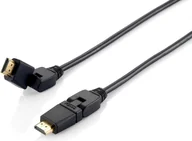 Kable - Equip Kabel High Speed HDMI cable with Ethernet 5m rotating male black - 1 (KD200N-TX-NR686) - miniaturka - grafika 1