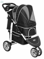 Sprzęt podróżny i transportery dla psów - INNOPET WÓZEK BUGGY MONACO RAINCOVER BLACK - miniaturka - grafika 1
