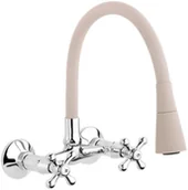 Baterie kuchenne - Invena Bateria zlewozmywakowa ścienna Roma beż BC-24-E3S-L BC-24-E3S-L - miniaturka - grafika 1