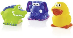 Nuby Zabawka do wody 4m+ 3 szt.) - Zabawki do kąpieli - miniaturka - grafika 2