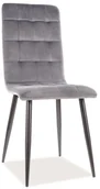 Krzesła - Signal Krzesło OTTO VELVET szare OTTOVCSZ - miniaturka - grafika 1