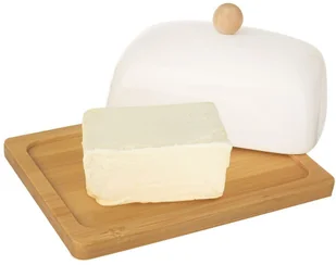 Orion Maselniczka porcelanowa, bambusowa, biała, z pokrywką, maselnica, pojemnik na masło 127144 - Inne naczynia kuchenne - miniaturka - grafika 3