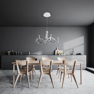 Näve Lampa wisząca LED Festos nikiel matowy, ściemniana - Lampy sufitowe - miniaturka - grafika 5