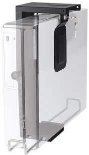 Newstar NewStar CPU-D075BLACK/LK UCHWYT NA PC PODWIESZANY Z ZAMKIEM TLNSTLACLKD075B - Akcesoria na biurko - miniaturka - grafika 2