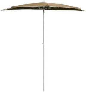 vidaXL Półokrągły parasol ogrodowy na słupku, 180x90 cm, kolor taupe 315562 - Parasole ogrodowe - miniaturka - grafika 3