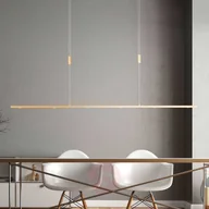 Lampy sufitowe - LUCANDE Lucande Tolu lampa wisząca LED, mosiądz, 139 cm - miniaturka - grafika 1