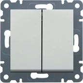 Klawisze i ramki - Hager Lumina 2 biały łącznik świecznikowy WL0040 - miniaturka - grafika 1