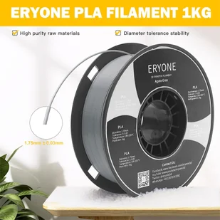 ERYONE ERYONE PLA Filament for 3D Printer 1.75mm Tolerance 0.03mm 1kg (2.2LBS)/Spool - Agate Grey 795743EUDF - Filamenty i akcesoria do drukarek 3D - miniaturka - grafika 2