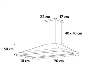 Klarstein Galina 90 Inox (TK15-Galina-90) - Okapy kuchenne - miniaturka - grafika 9