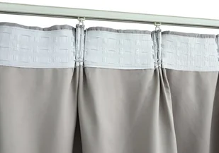 vidaXL Zasłony zaciemniające z haczykami, 2 szt., szare, 140x245 cm - Akcesoria do wystroju okien - miniaturka - grafika 9