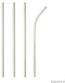Słomki do napojów - PapStar Słomki z papieru, elastyczne pure, średnica 6 mm, 20 cm 100 szt. 88071 - miniaturka - grafika 1