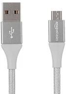 Kable USB - AmazonBasics Double Braided Nylon USB 2.0 A to Micro B Cable, srebro L6LU2015-CS-R - miniaturka - grafika 1