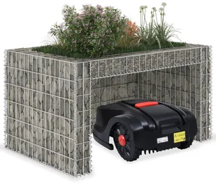 Vida Podwyższona donica gabionowa drut stalowy 110x80x60 cm V-145655 - Donice - miniaturka - grafika 2