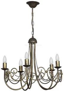 Lampa wisząca Palace 5 x 60 W E14 mosiądz/patyna 3464 - Lampy sufitowe - miniaturka - grafika 2