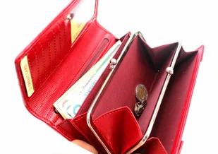 Wilmar (PL) Portfel Damski (PL) Klamra 16 cm Skóra Włoska Z Kartami P15 Ozdobna Nitka RFID - Portfele Wilmar (PL) Portfel Damski (PL) Klamra 16 cm Skóra Włoska Z Kartami P15 Ozdobna Nitka RFID - Portfele - miniaturka - grafika 5