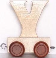 Pociągi dla dzieci - Small Foot Design Wagonik z literą Y Alfabet - miniaturka - grafika 1