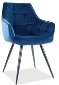 Krzesła - Signal Krzesło LILIA VELVET Granatowy [Wysyłka 2021-07-23] LILIAVCGR - miniaturka - grafika 1