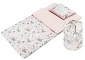 Śpiworki dla dzieci - Bubaland Śpiwór dla dzieci do spania Flowers różowy - Bawełna - miniaturka - grafika 1