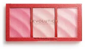 Rozświetlacze do twarzy i ciała - Revolution Makeup MAKEUP REVOLUTION - PRECIOUS STONE - HIGHLIGHTER - Paleta 3 rozświetlaczy - RUBY CRUSH MAKSPRCR - miniaturka - grafika 1