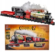 Pociągi dla dzieci - Kolejka Elektryczna Pociąg Lokomotywa Duży Tor Dym - miniaturka - grafika 1