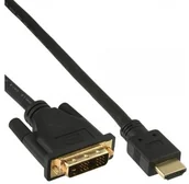 Kable - InLine kabel HDMI-DVI, pozłacane styki, wtyczka HDMI na wtyczka DVI 18+1 - 5m 17665P - miniaturka - grafika 1