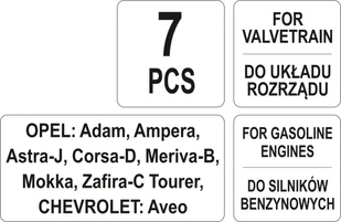 Yato ZESTAW BLOKAD ROZRZĄDU OPEL.CHEVROLET 1,0-1,4 YT-06009 YT-06009 - Narzędzia warsztatowe - miniaturka - grafika 5