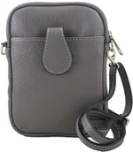 Etui i futerały do telefonów - Barberini's Skórzane etui na telefon - Szare 887-3 - miniaturka - grafika 1