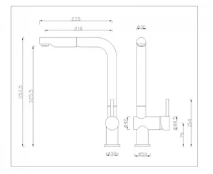 Laveo Luna - bateria zlewozmywakowa stojąca z wyciąganą wylewką biały BLZ 969D - Baterie kuchenne - miniaturka - grafika 4