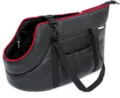 Sprzęt podróżny i transportery dla psów - HOBBYDOG HOBBYDOG R3 TORBA Z EKO SKÓRY CZARNA - miniaturka - grafika 1