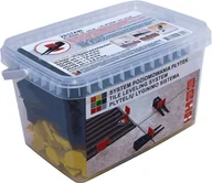 Narzędzia glazurnicze - toya Professional new systems sp.z o.o poziomowania płytek svp. 100 klinów+750 klipsów 0.9 mm. - miniaturka - grafika 1