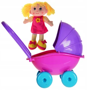 Wózek dla Lalek Głęboki Gondola+ Lalka Przytulanka - Wózki dla lalek - miniaturka - grafika 2
