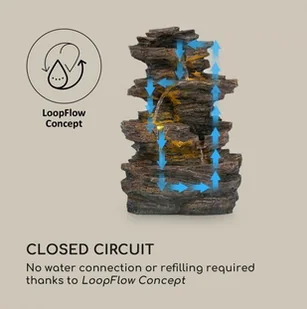 Blumfeldt Messina, fontanna kaskadowa, fontanna solarna, fontanna ogrodowa, 4 poziomy, bateria LEU13-Messina - Fontanny ogrodowe - miniaturka - grafika 5