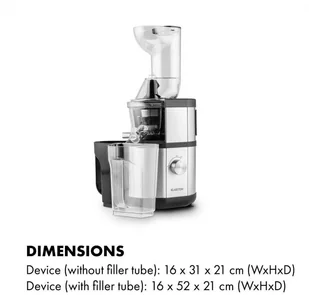 Klarstein OJ6-Fruitberry-S - Wyciskarki wolnoobrotowe - miniaturka - grafika 10