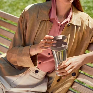 Alessi A di CAFFA Kubek Termiczny ze Stali Polerowanej - Czerwony GIA24 R - Kubki termiczne - miniaturka - grafika 2