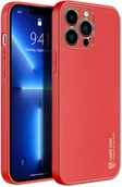 Etui i futerały do telefonów - Dux Ducis Yolo eleganckie etui pokrowiec ze skóry ekologicznej iPhone 13 Pro czerwony - miniaturka - grafika 1