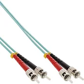 Kable światłowodowe - InLine 81520o LWL Duplex Kabel, wtyczka, OM3, 20 m turkusowy 4043718248896 - miniaturka - grafika 1