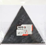 Materiały ścierne - Yato Siatka ścierna delta z rzepem 28cm 3szt P120 do szlifierki YT-846133 - miniaturka - grafika 1
