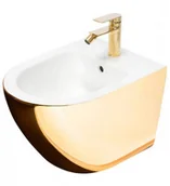 Bidety - REA C2288 Carlo Mini Gold/White Bidet wiszący - miniaturka - grafika 1