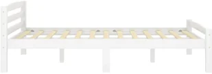 vidaXL Lumarko Rama łóżka, biała, lite drewno sosnowe, 120 x 200 cm! 322070 - Łóżka - miniaturka - grafika 4