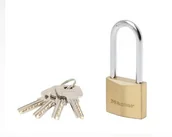 Kłódki - Master Lock 2940eurdlh  mosiądz kłódkę z grubego korpus 40 MM z pałąkiem o wysokim 2940EURDLH - miniaturka - grafika 1