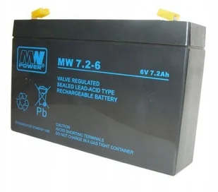 Akumulator żelowy 6,0V/7,2Ah MW - Akumulatory ogólnego zastosowania - miniaturka - grafika 2