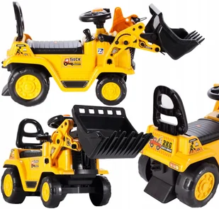 Malis Jeździk Malis Spychacz 107950 czarno żółty 80x26cm 128026 - Jeździki dla dzieci - miniaturka - grafika 2