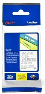 Brother TZE-145 Taśma 18mm, przeźroczysta, biały nadruk E671-98505_20120915230617 - Taśmy do drukarek barwiące - miniaturka - grafika 2