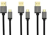 Kable USB - KabelDirekt przewód micro USB 3x 0,5m (USB 2.0, przewód do synchronizacji danych i ładowania, nylonowy) PRO Series 853 - miniaturka - grafika 1