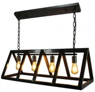 Lampy sufitowe - Brilliant Matrix Lampa Wisząca Czarny Stal nierdzewna 4-punktowe Przemysłowy/Rustykalny/Loft Obszar wewnętrzny Matrix Czas dostawy od 6-10 dni roboczych 93760/46 - miniaturka - grafika 1