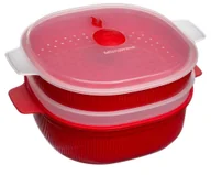 Pozostałe akcesoria kuchenne - Snips Pojemnik do gotowania na parze w kuchence mikrofalowej dwa poziomy 4 l Snips B071G364NK - miniaturka - grafika 1
