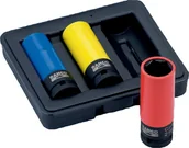 Nasadki do elektronarzędzi - BAHCO zestaw 3szt. nasadek udarowych sześciokątnych do kół, 1/2", 17, 19, 21mm, Bahco [BWSS12P3] BWSS12P3 - miniaturka - grafika 1