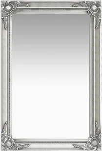 vidaXL Lustro ścienne w stylu barokowym, 60x40 cm, srebrne - Lustra - miniaturka - grafika 3