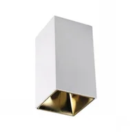 Oprawy, klosze i abażury - v-tac Oprawa Sufitowa V-TAC GU10 Kwadrat Natynkowa Biały+Złoty 74x74x140mm VT-882 - miniaturka - grafika 1